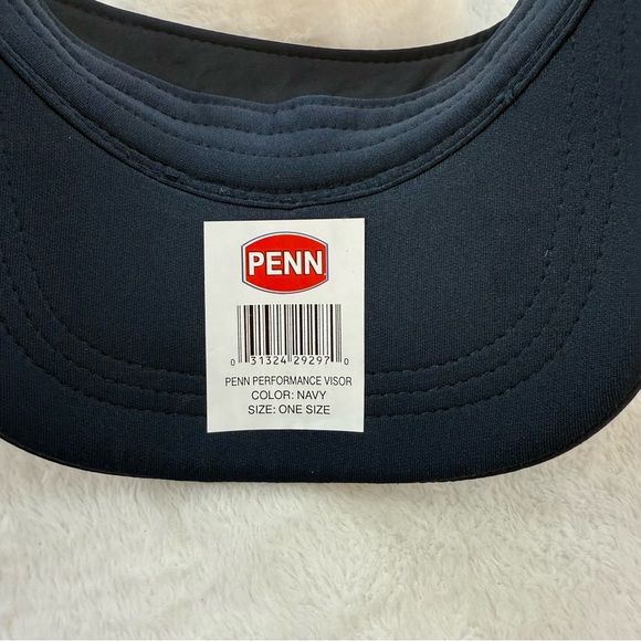 NWT Penn Fishing Reels Sun Visor Hat Mens Womans Tournament Fish Cap Unisex Navy - Picture 5 of 6